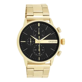 Gold coloured OOZOO watch with gold coloured stainless steel bracelet - C11411