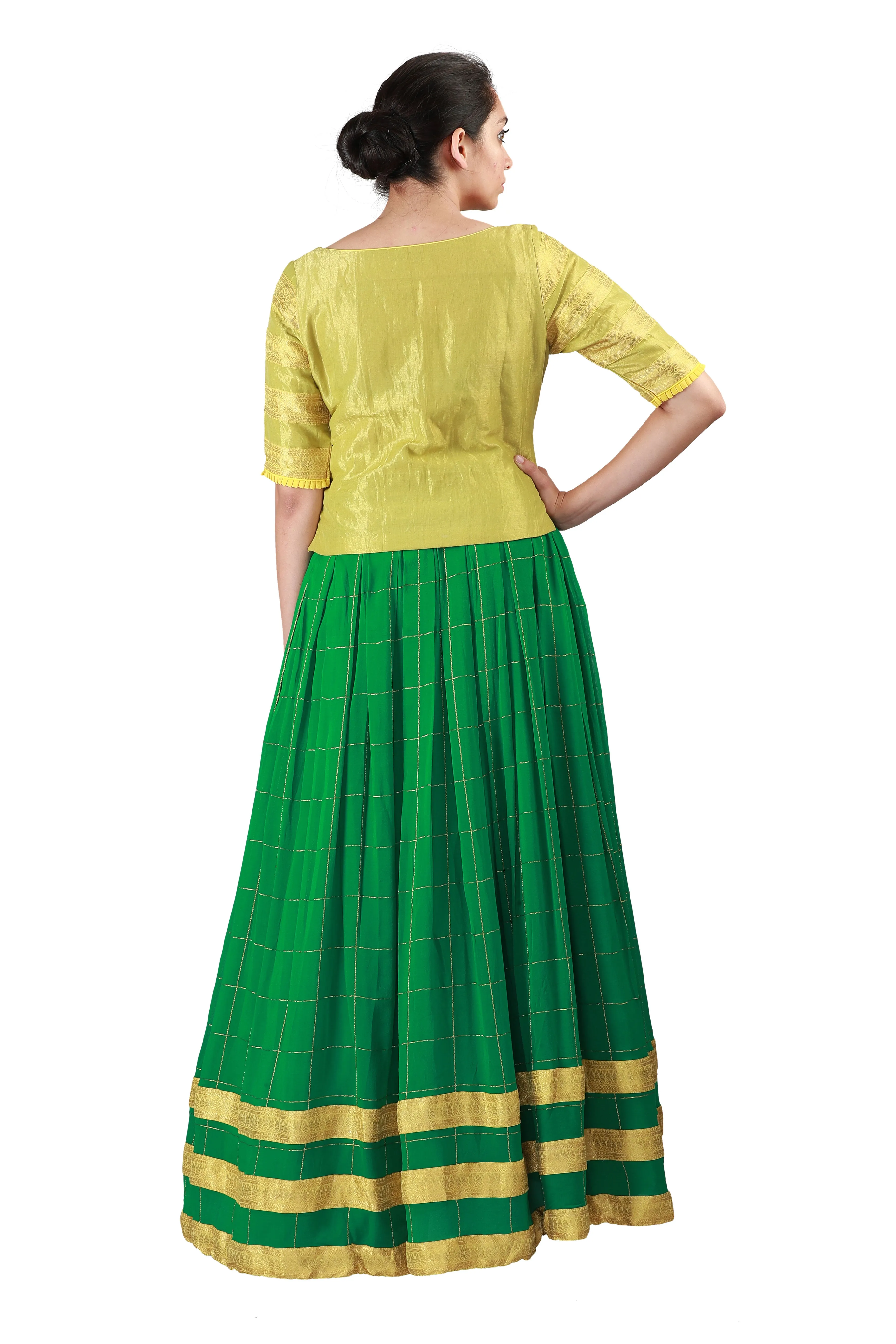 Green and Yellow Lehenga