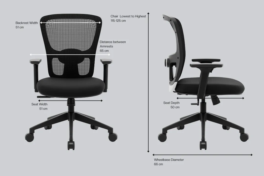 Green Soul Jupiter Lite Mid Back Mesh  Office Chair