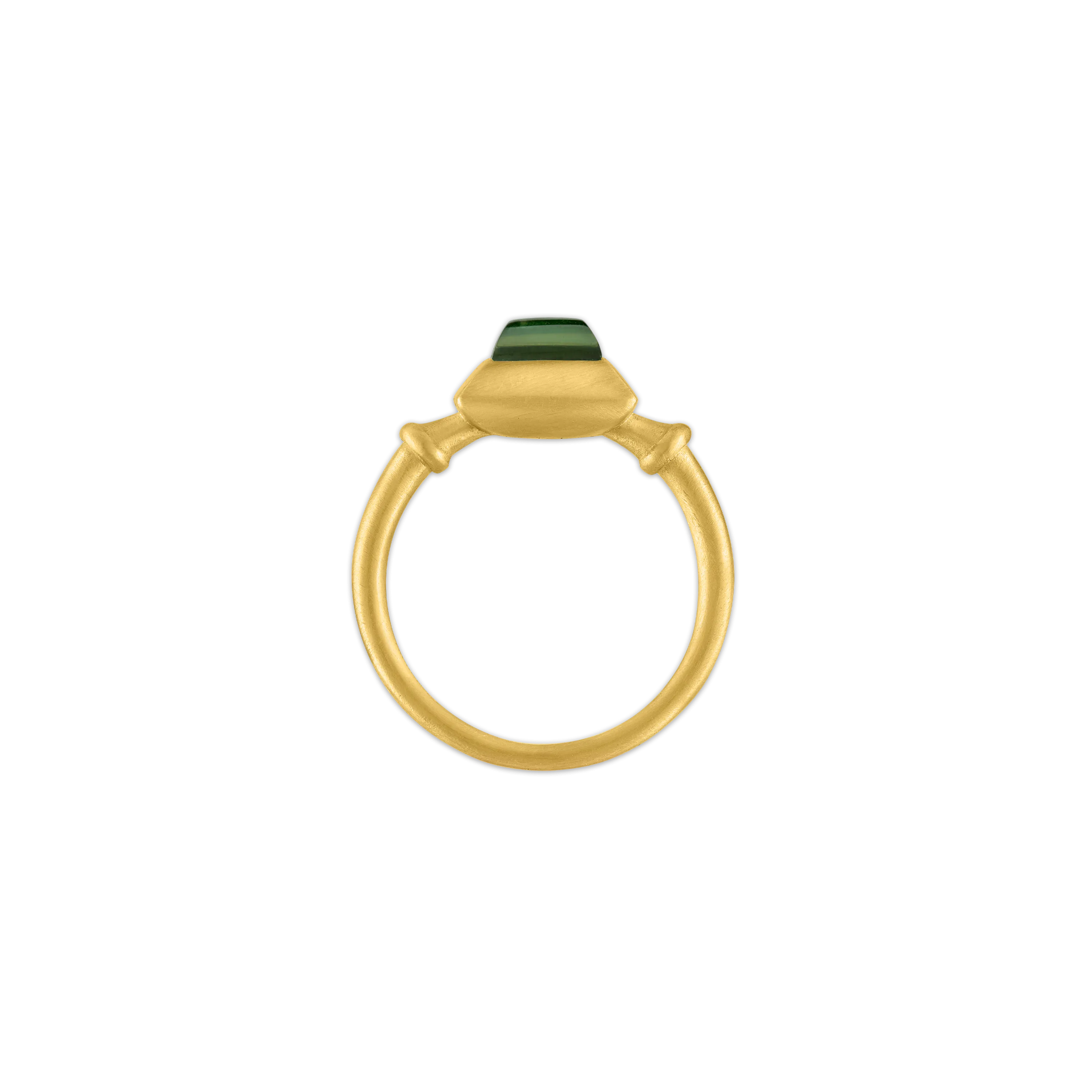 Green Tourmaline Capsa Ring