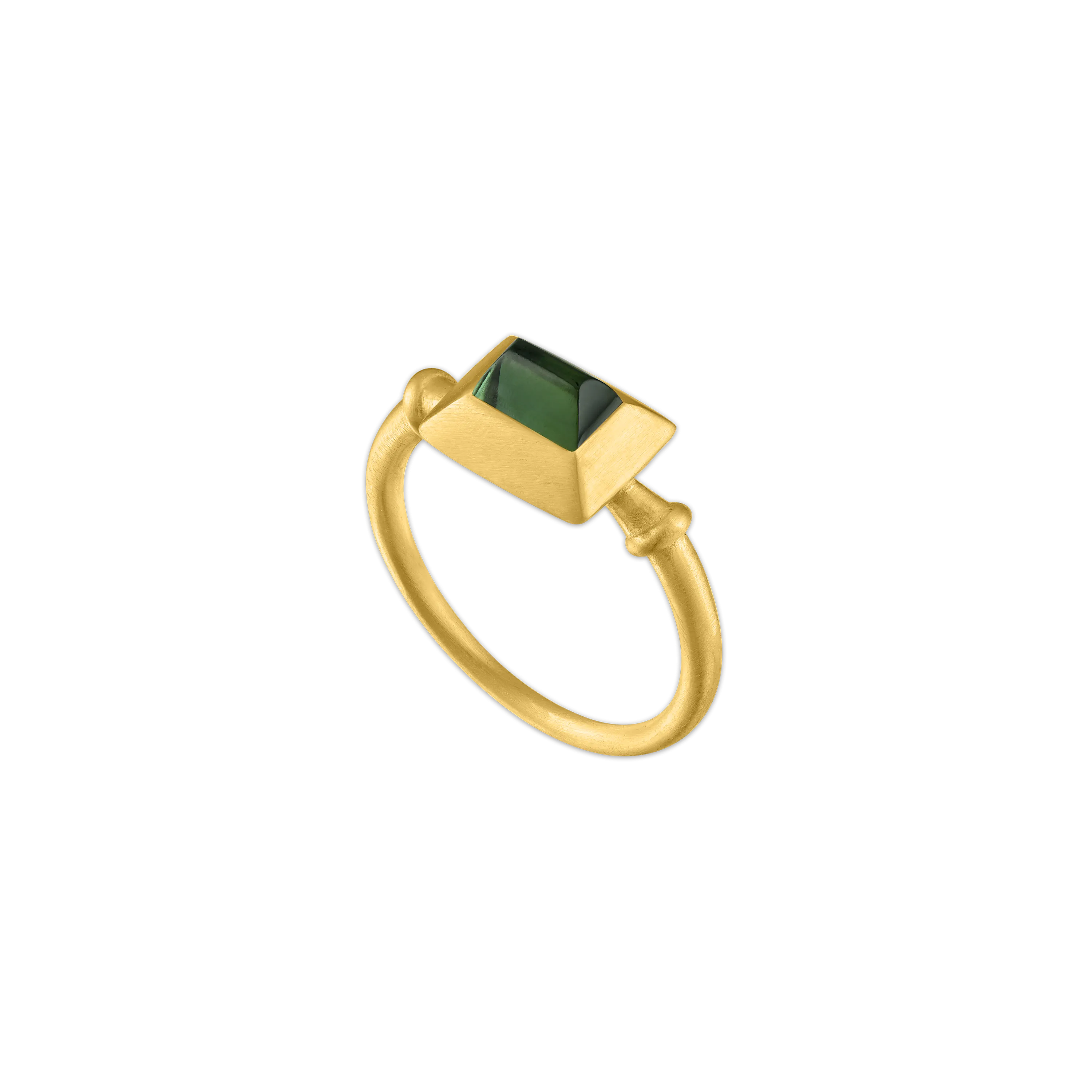 Green Tourmaline Capsa Ring