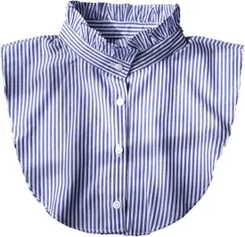 GUZOSJO Blue Striped Detachable Collar Shirt,Dickey Half Blouse False Collar for Lady Girls Men