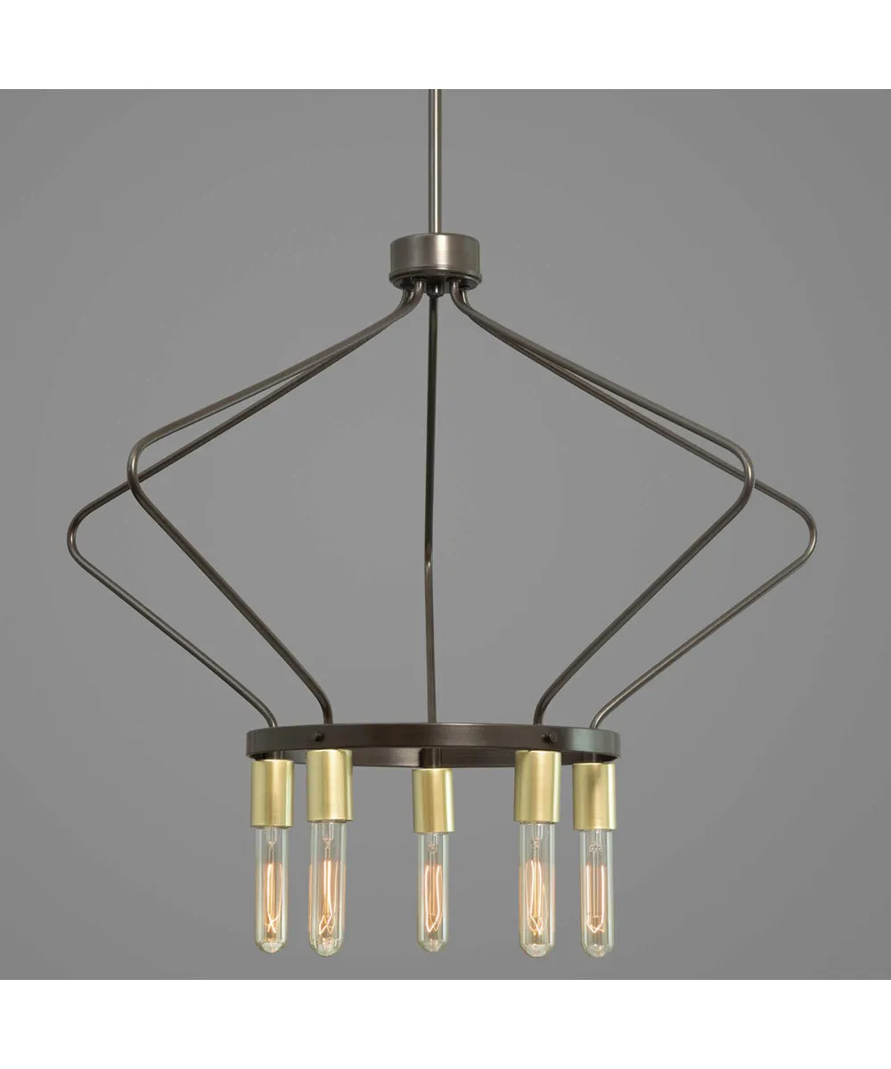 Hangar 5-Light Farmhouse Chandelier Light Antique Bronze