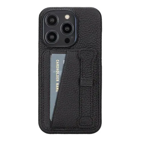 Hartford iPhone 14 PRO Finger Loop Case, Pebble Black