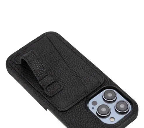 Hartford iPhone 14 PRO Finger Loop Case, Pebble Black