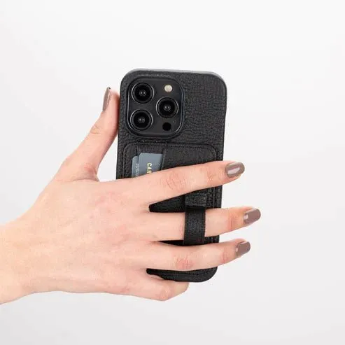 Hartford iPhone 14 PRO Finger Loop Case, Pebble Black