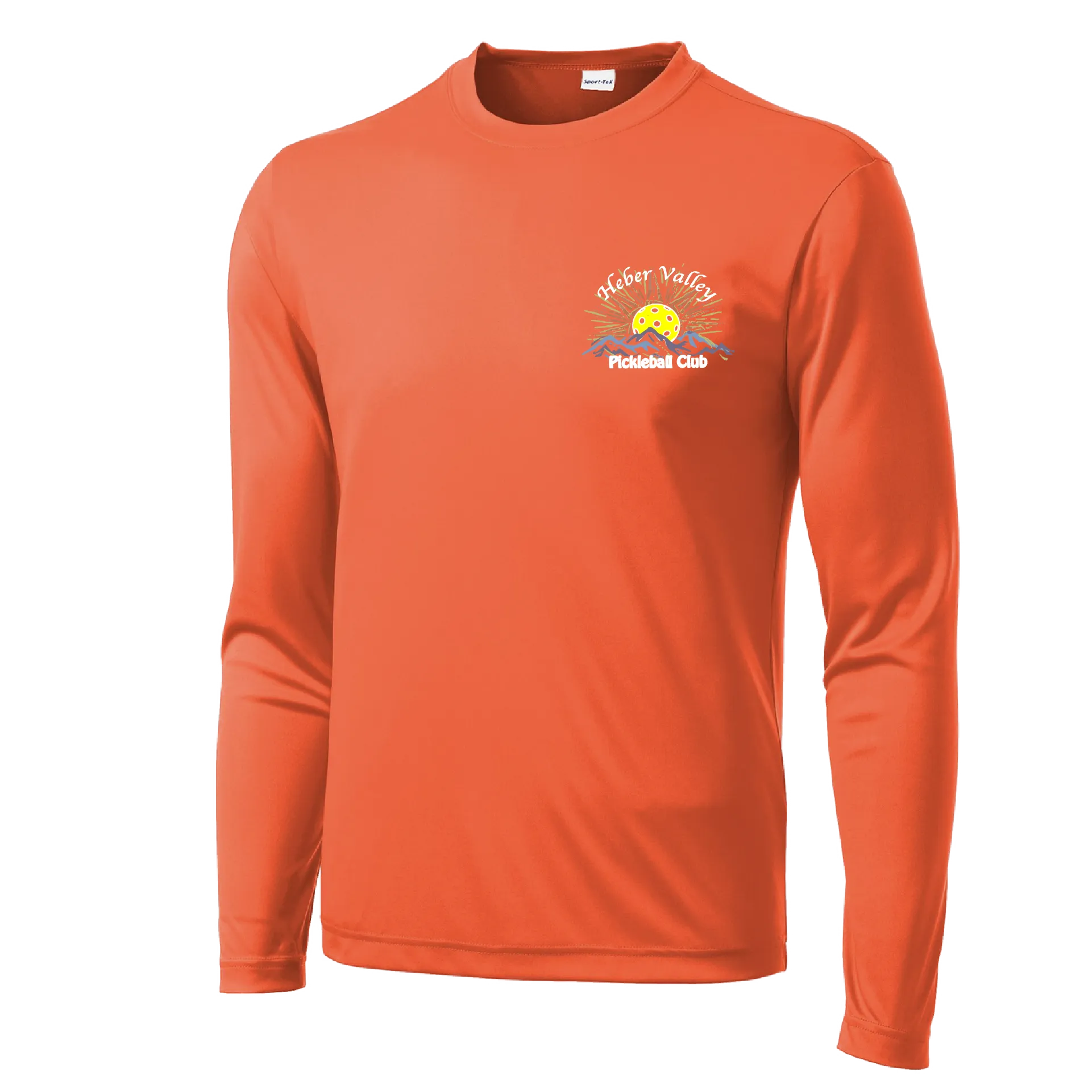 Heber Valley Pickleball Club (Small) | Men's Long Sleeve Pickleball Shirt | 100% Polyester