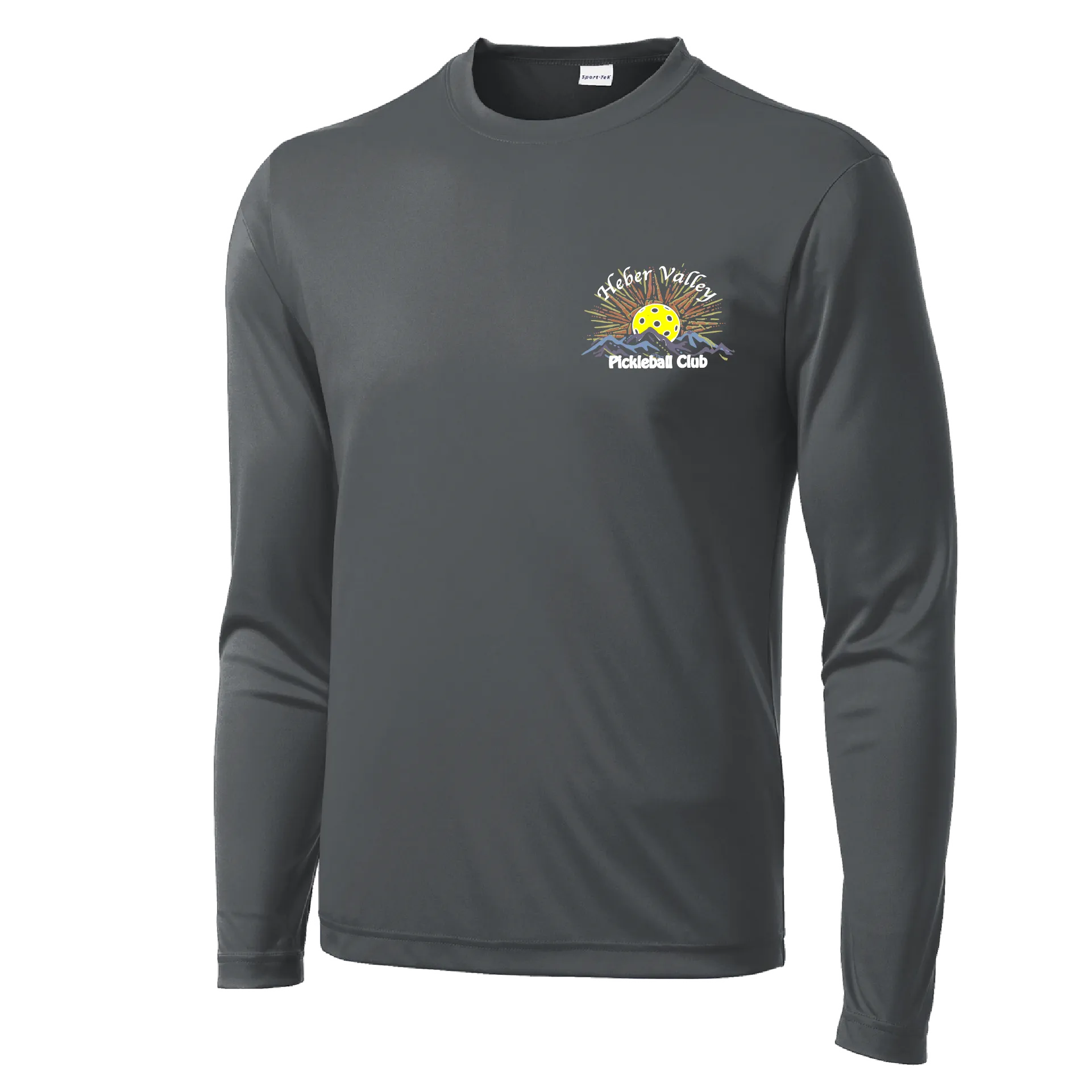 Heber Valley Pickleball Club (Small) | Men's Long Sleeve Pickleball Shirt | 100% Polyester