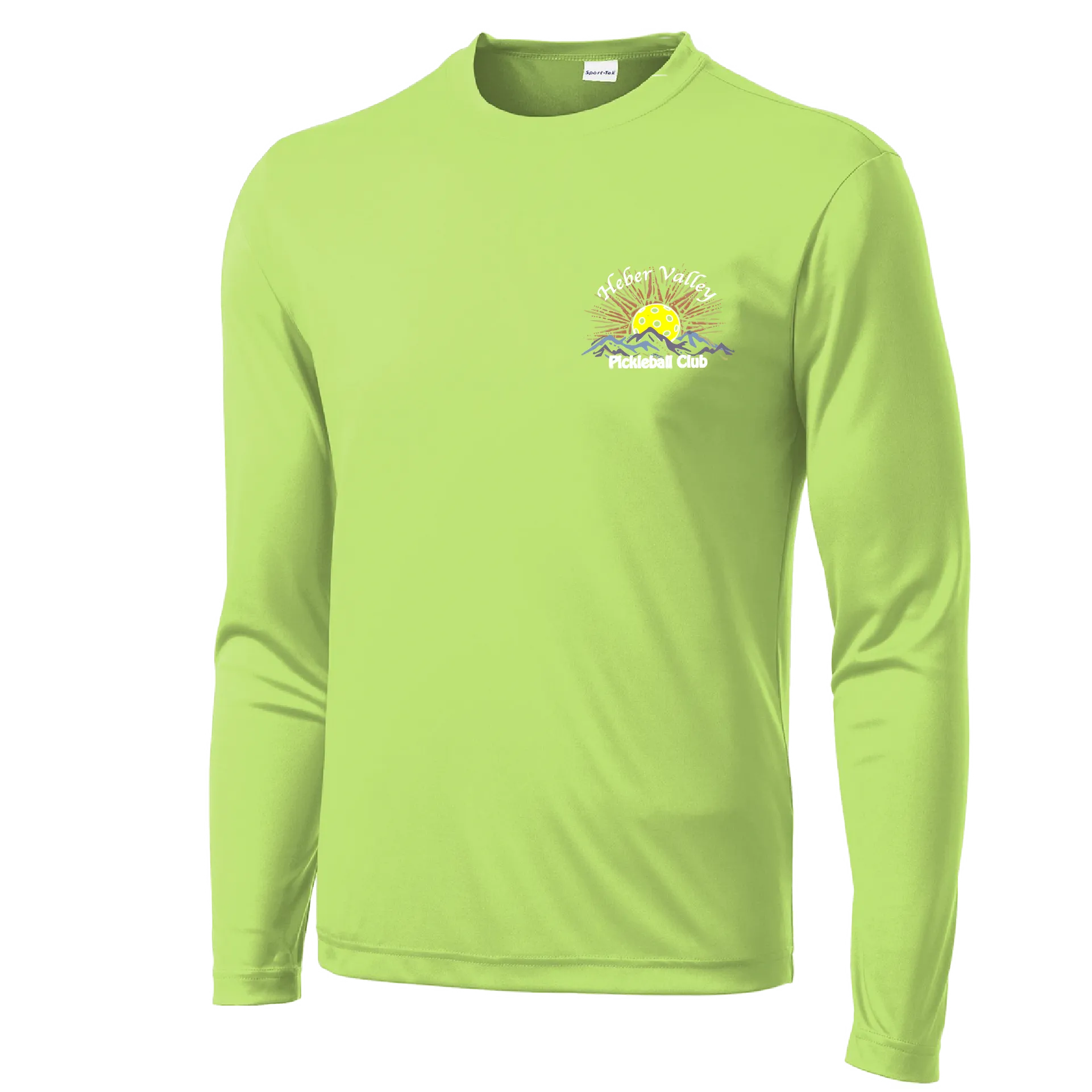Heber Valley Pickleball Club (Small) | Men's Long Sleeve Pickleball Shirt | 100% Polyester