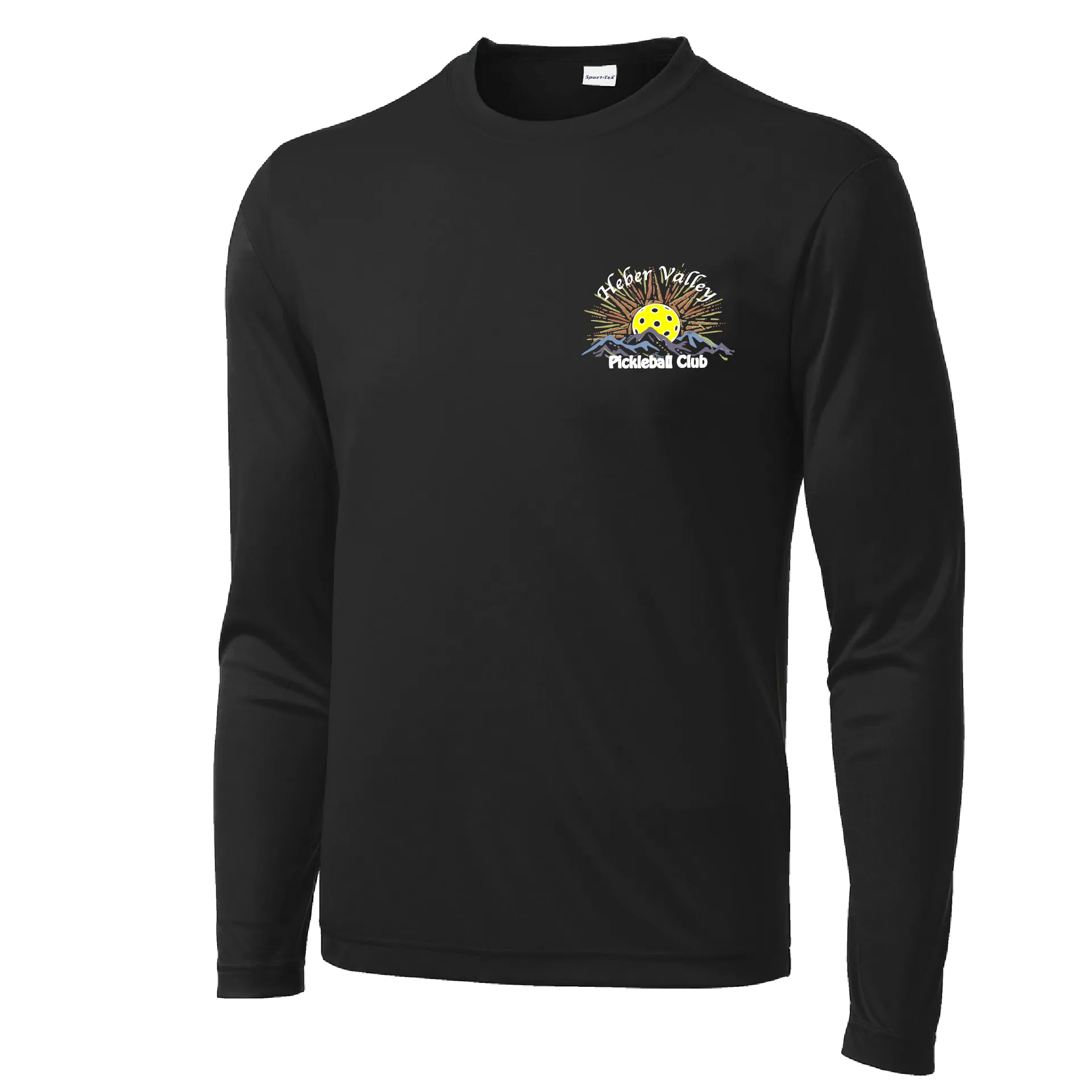 Heber Valley Pickleball Club (Small) | Men's Long Sleeve Pickleball Shirt | 100% Polyester