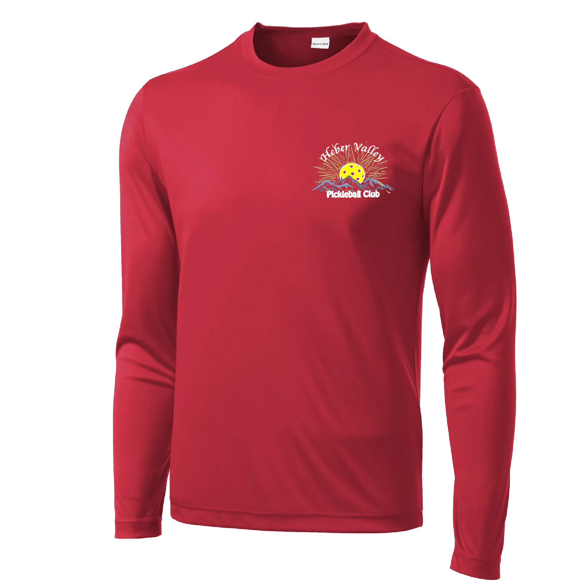 Heber Valley Pickleball Club (Small) | Men's Long Sleeve Pickleball Shirt | 100% Polyester