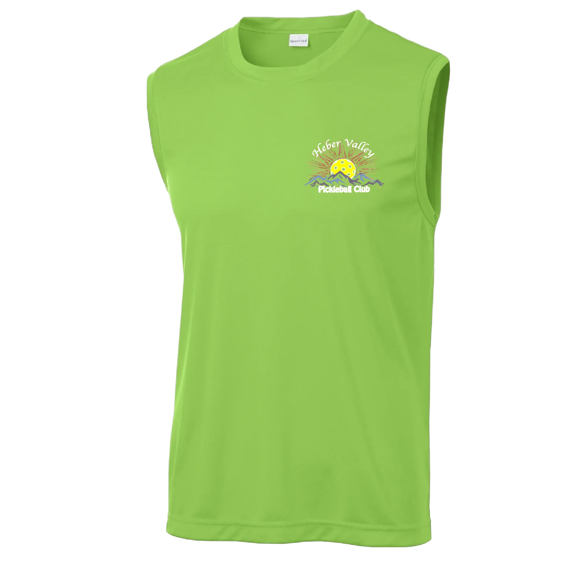 Heber Valley Pickleball Club (Small) | Men's Sleeveless Pickleball Shirt | 100% Polyester