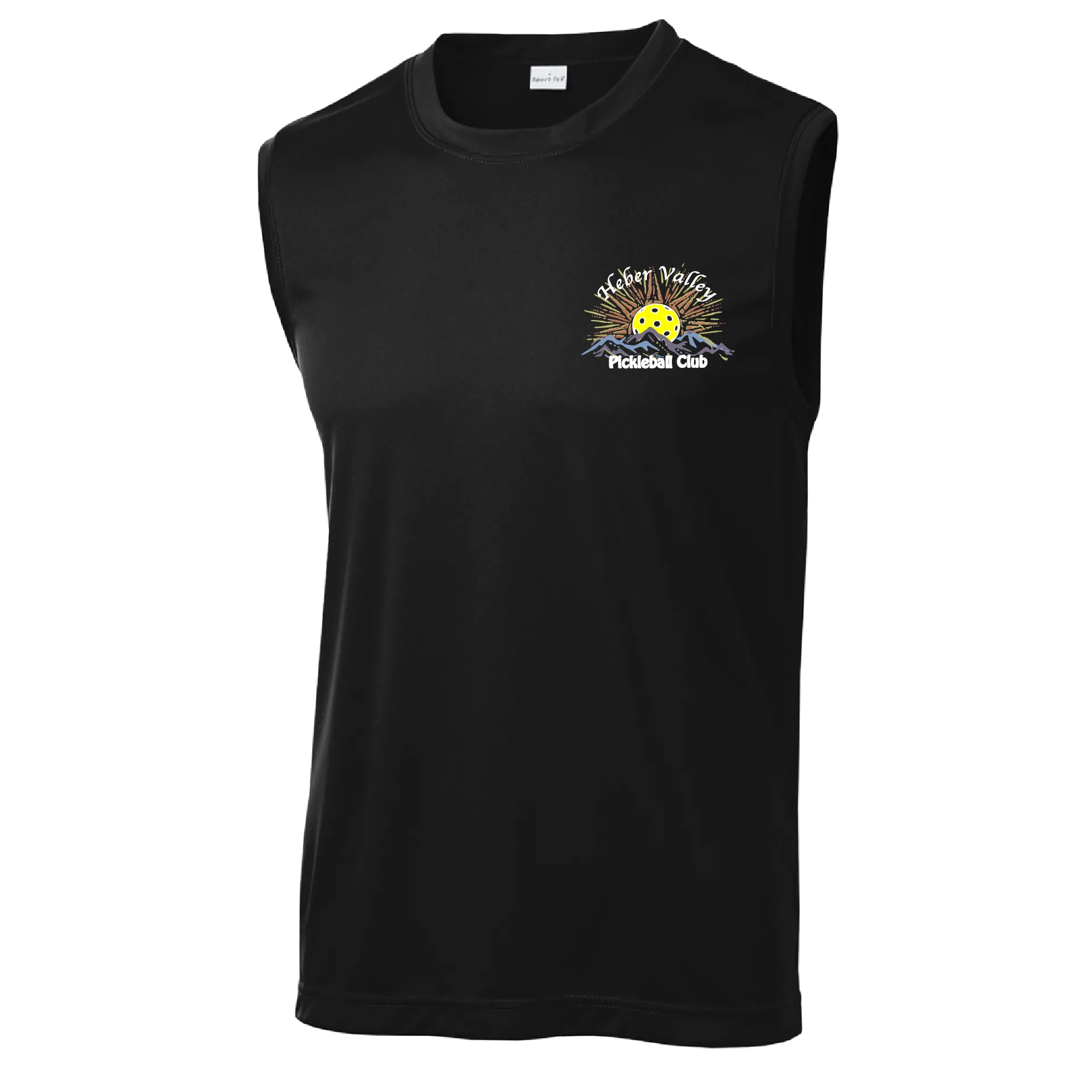 Heber Valley Pickleball Club (Small) | Men's Sleeveless Pickleball Shirt | 100% Polyester