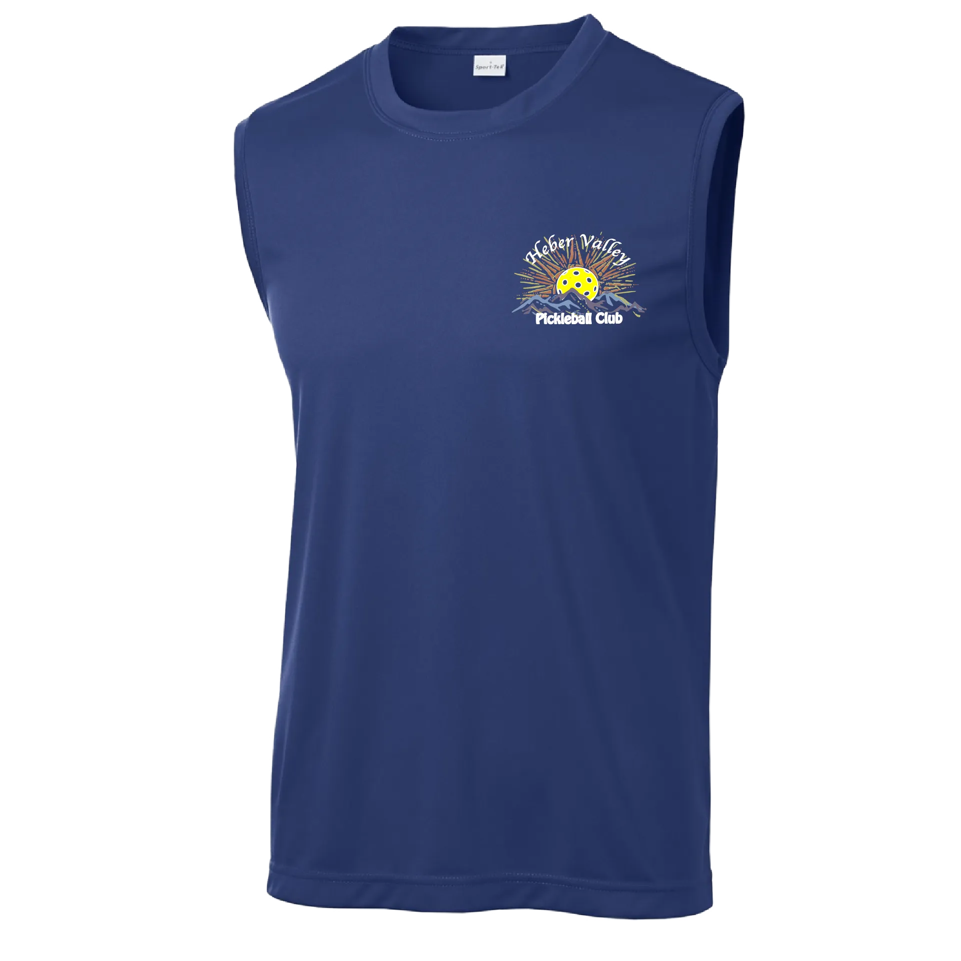 Heber Valley Pickleball Club (Small) | Men's Sleeveless Pickleball Shirt | 100% Polyester