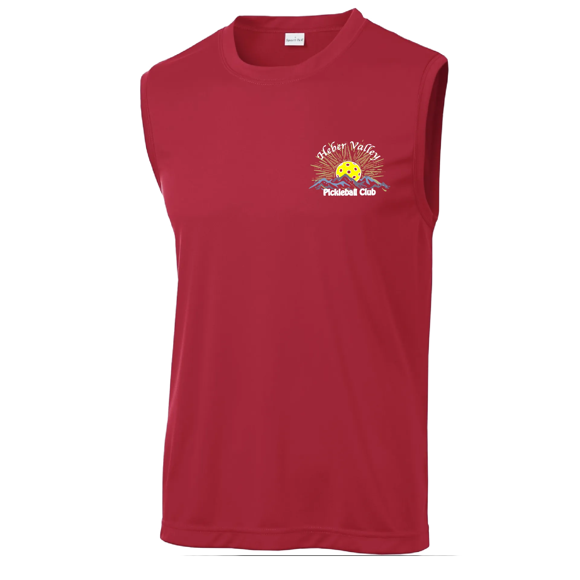 Heber Valley Pickleball Club (Small) | Men's Sleeveless Pickleball Shirt | 100% Polyester