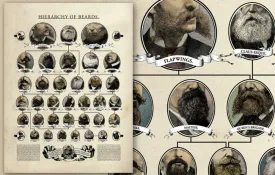 Hierarchy of Beards Poster (by Wondermark)