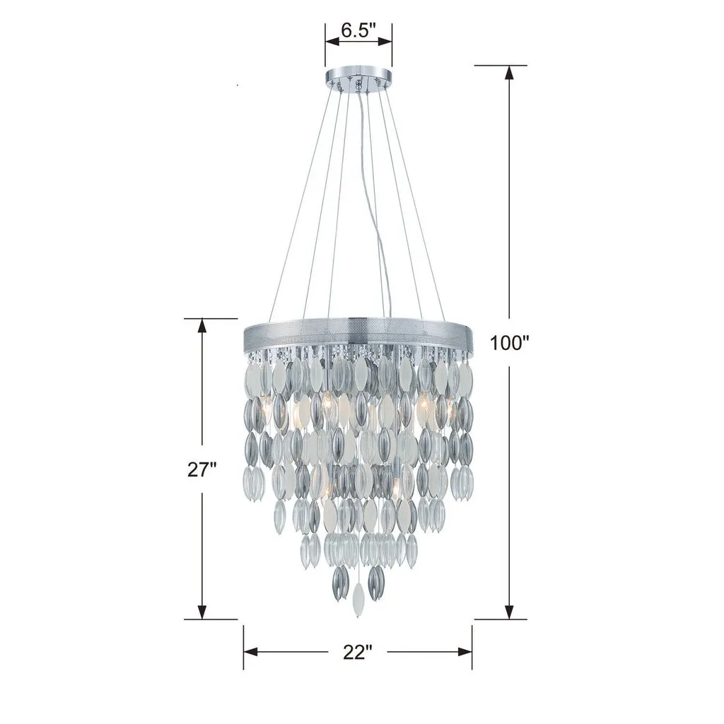 Hudson 9 Light Polished Chrome Chandelier