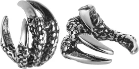 HZMAN Dragon Ear Cuff Earrings for Men Women Stainless Steel Gothic Punk No Piercing Dragon Claw Clip On Earring Cartilage Earring Jewelry Gift