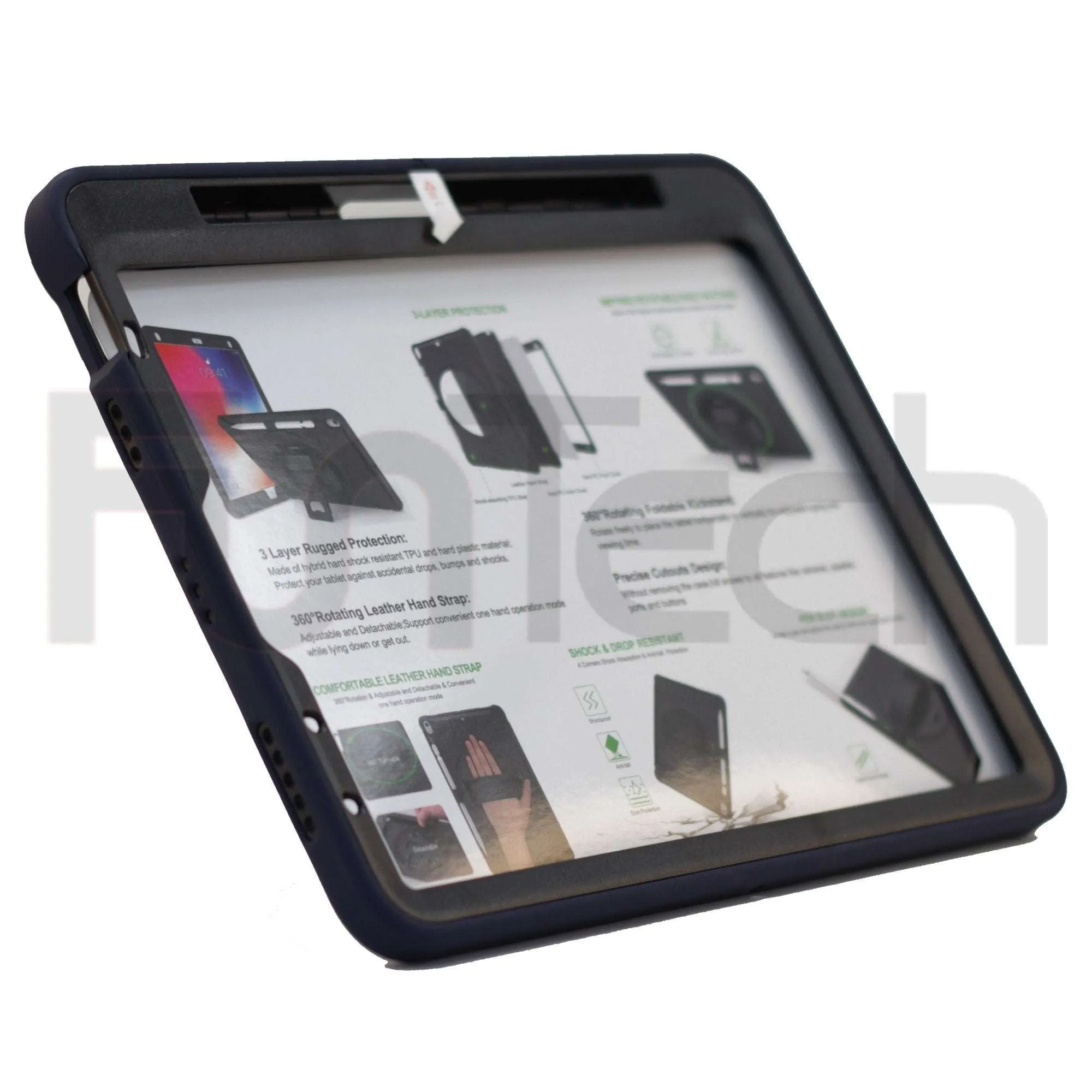 iPad Air case 4 10.9 inch/ Pro 11/ 2020/ 2018, Hard Shockproof Case Color Blue