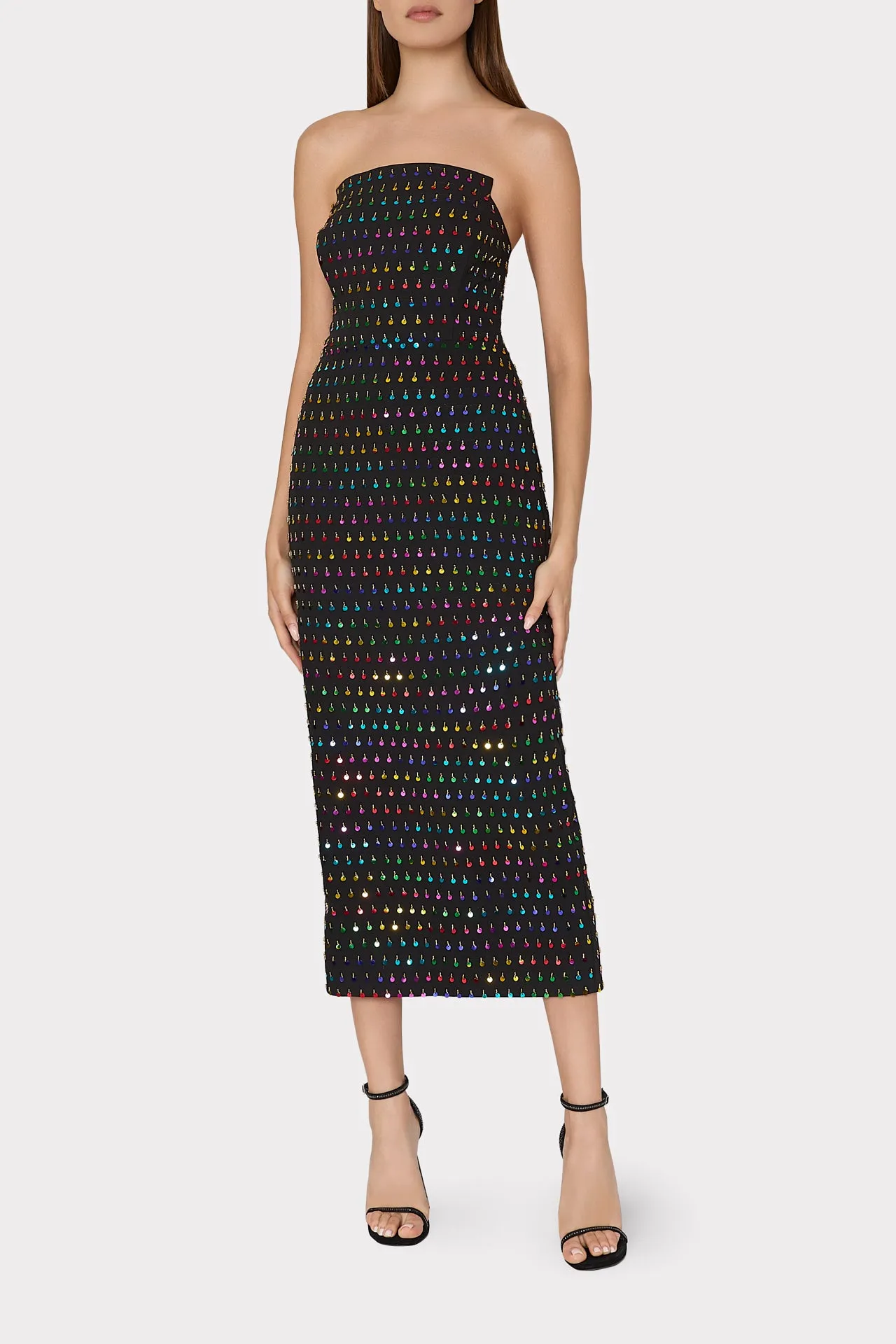 Izabela Beaded Sequin Column Dress