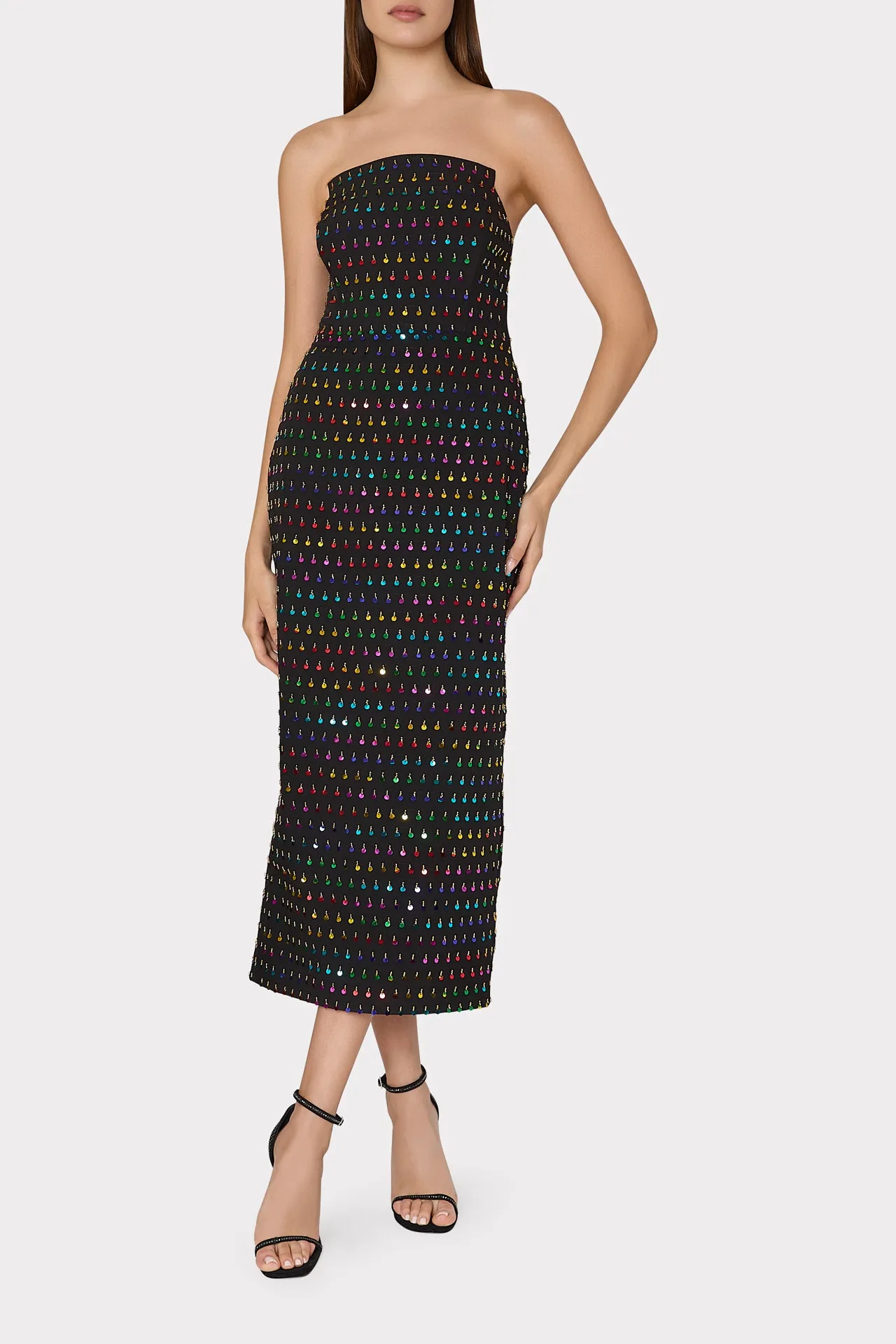 Izabela Beaded Sequin Column Dress