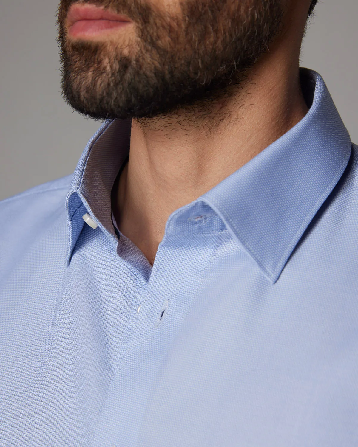Light Blue Stretch Dobby Shirt