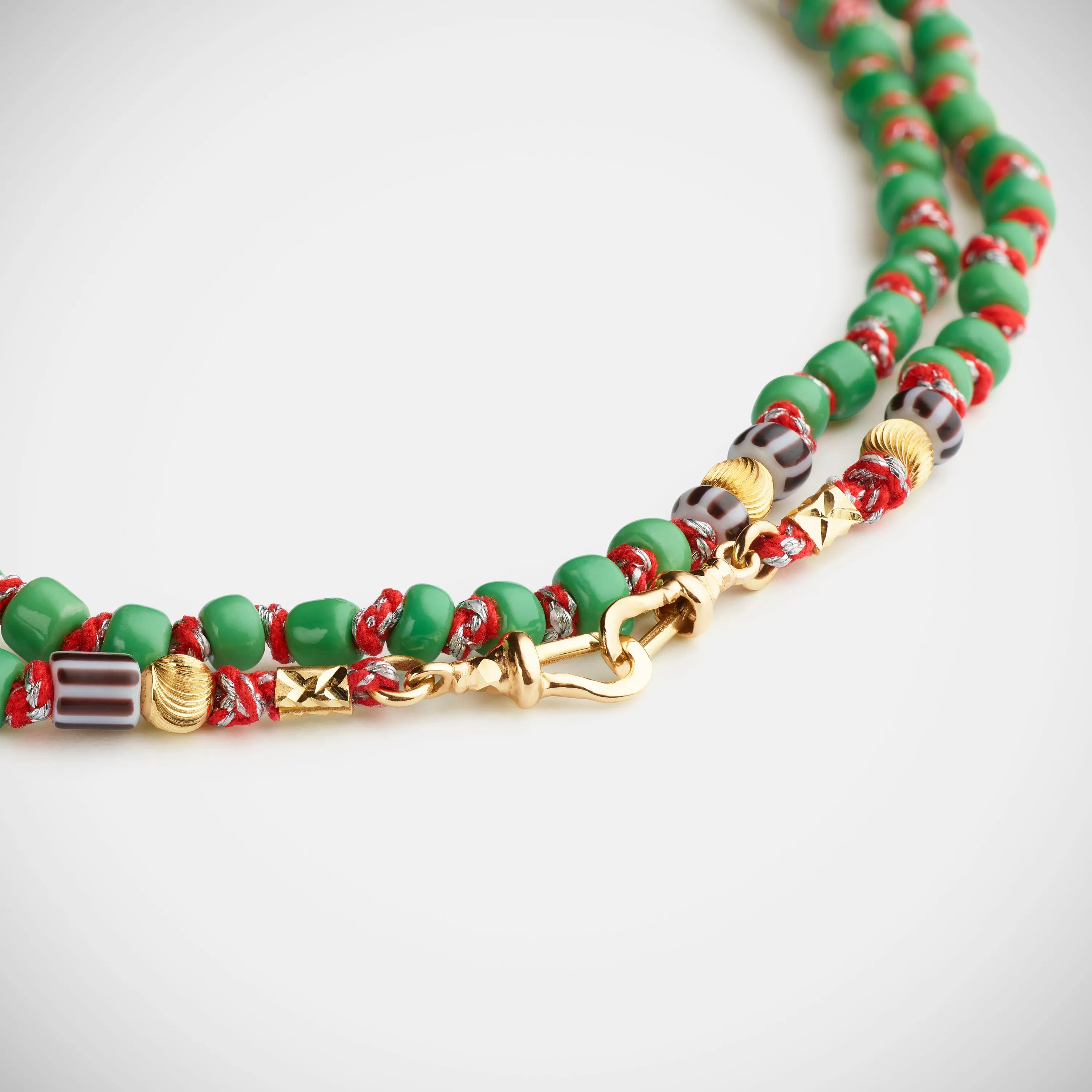Mauli Beads Ghana Green 37cm