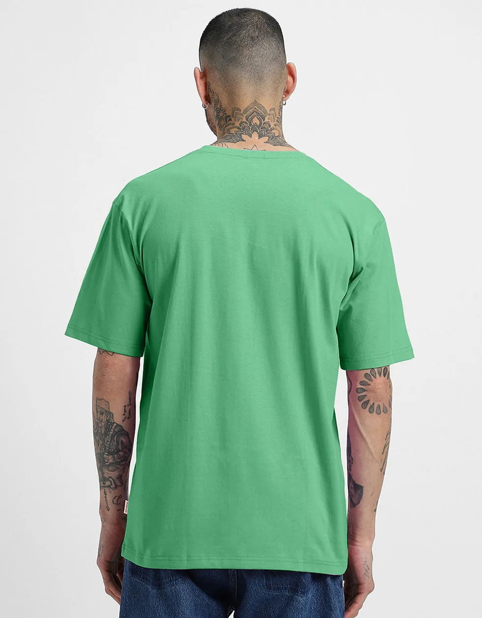 Men's Mint Solid Oversized T-shirt