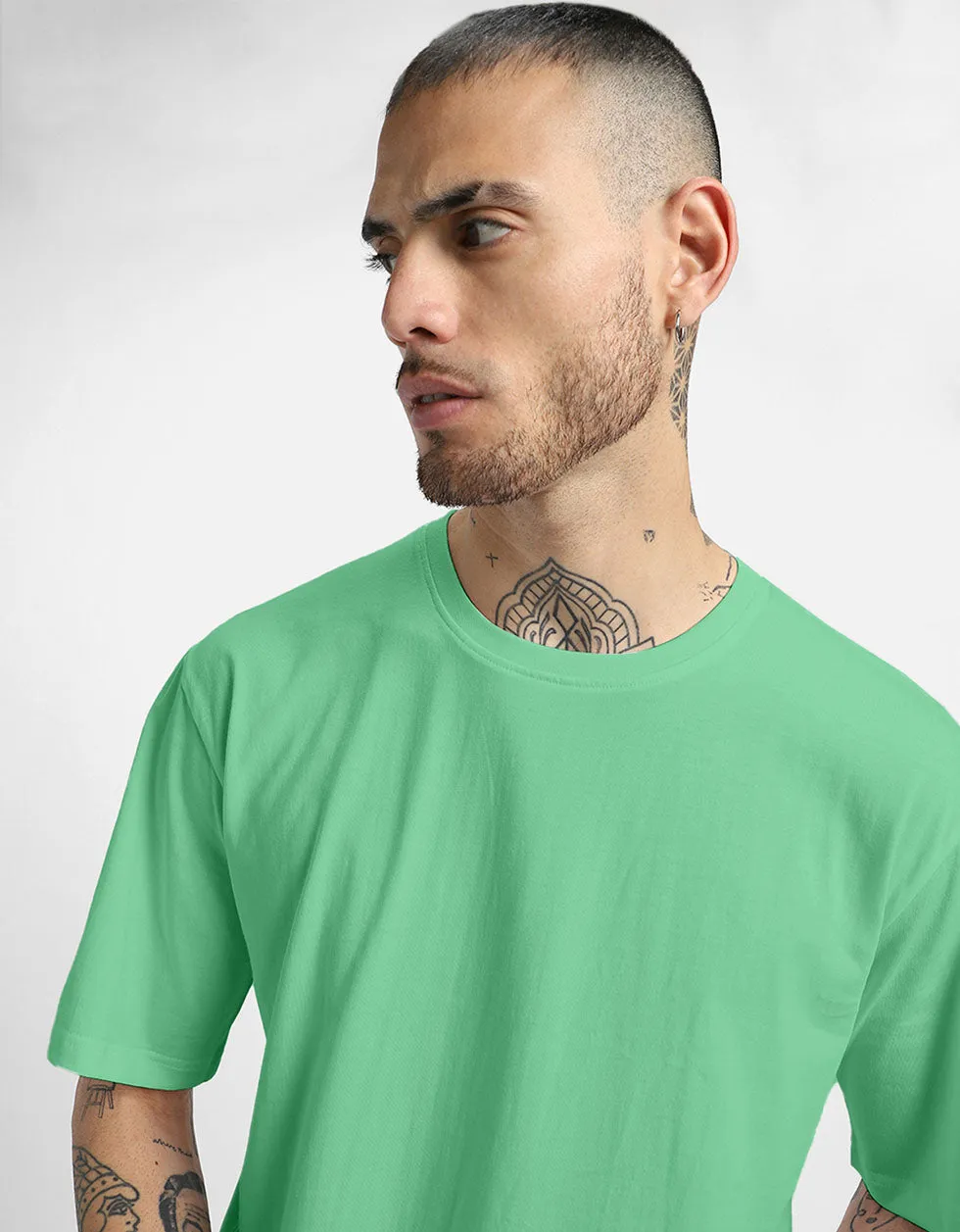 Men's Mint Solid Oversized T-shirt