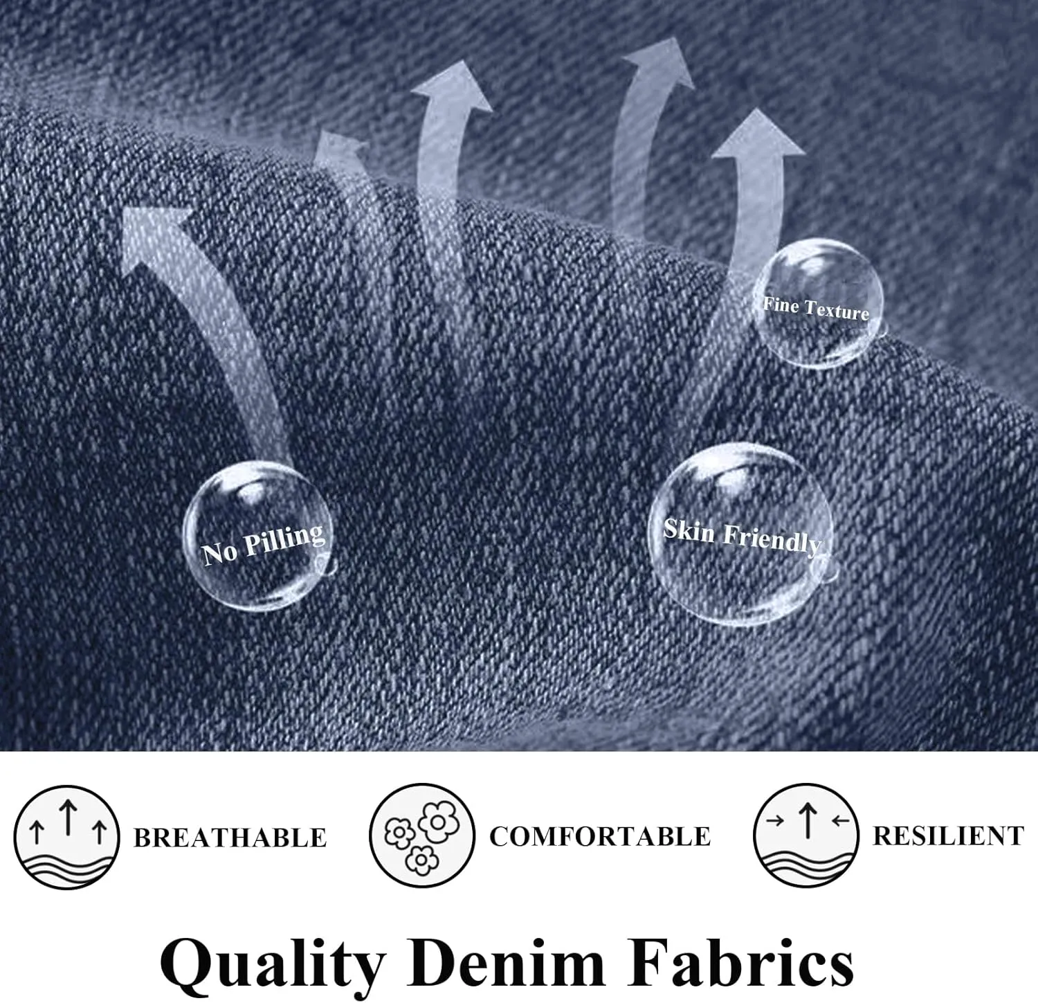 Men's Relaxed Straight Fit Jeans with Comfort Flex Classic Pants for Men Straight Leg Casual Embroidered Jeans