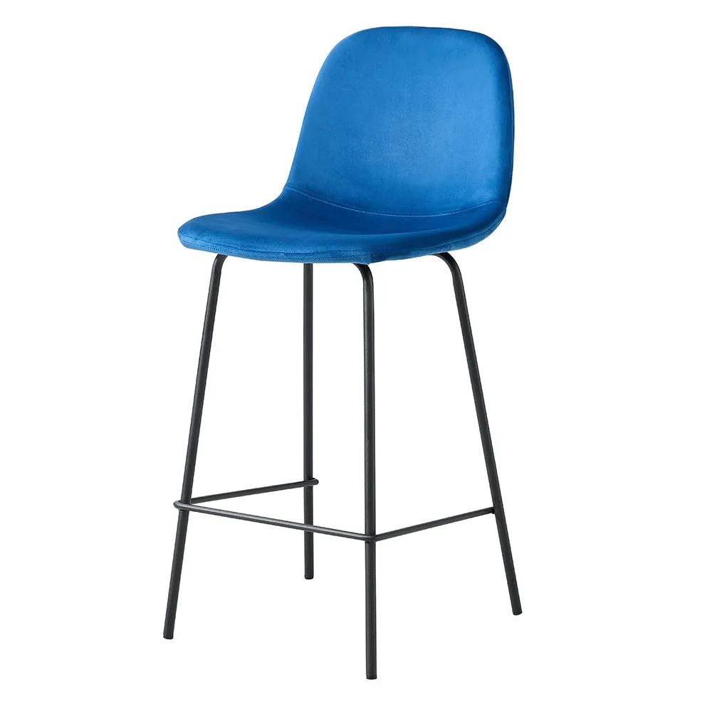 MILAN - Blue Velvet Bar Stool