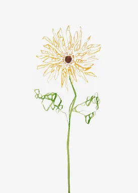 Minimal Sunflower Mosaic Wall Art Print
