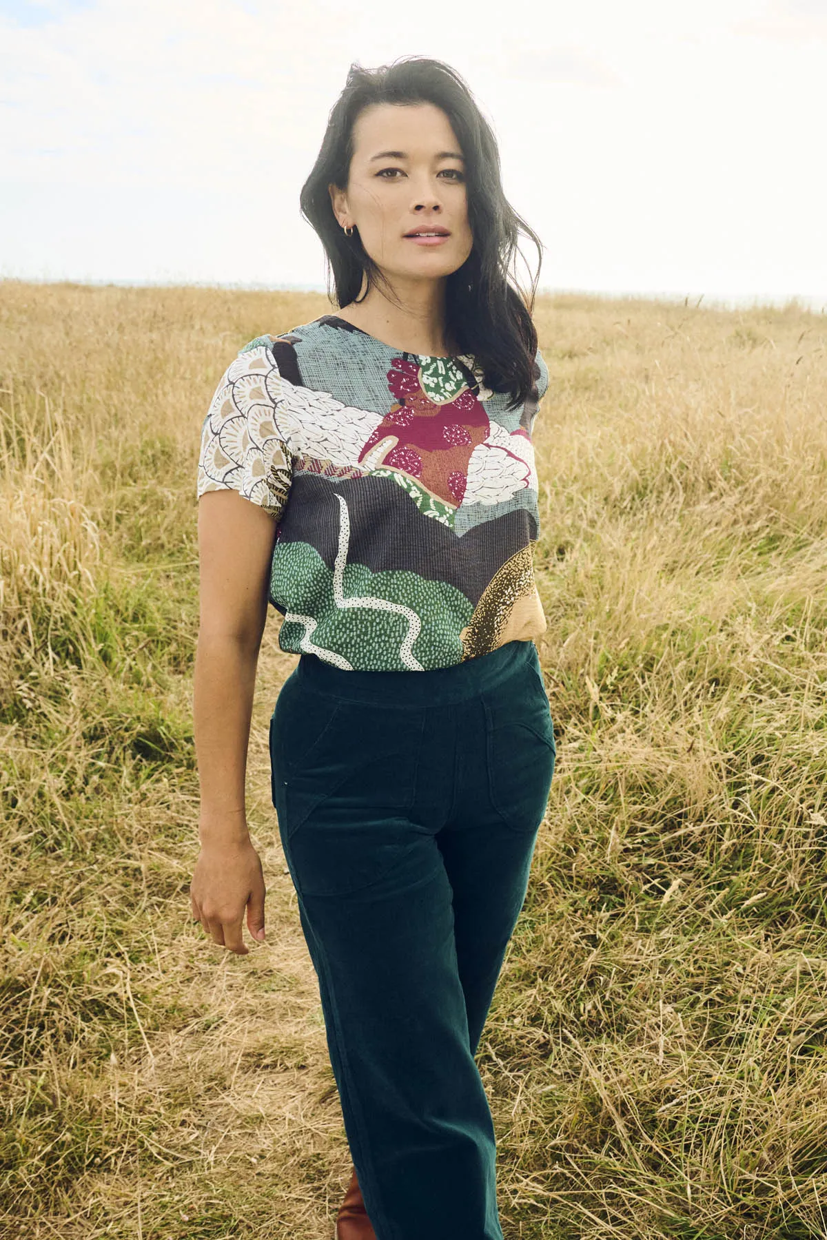 Peggy Winter Cord Pants Teal