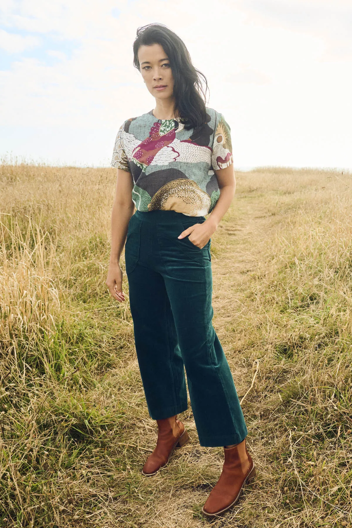 Peggy Winter Cord Pants Teal