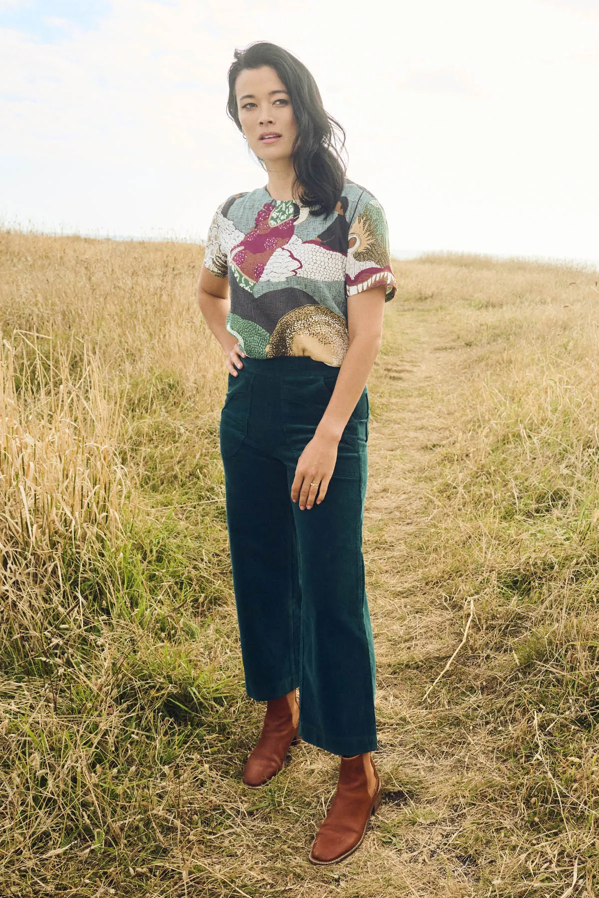 Peggy Winter Cord Pants Teal