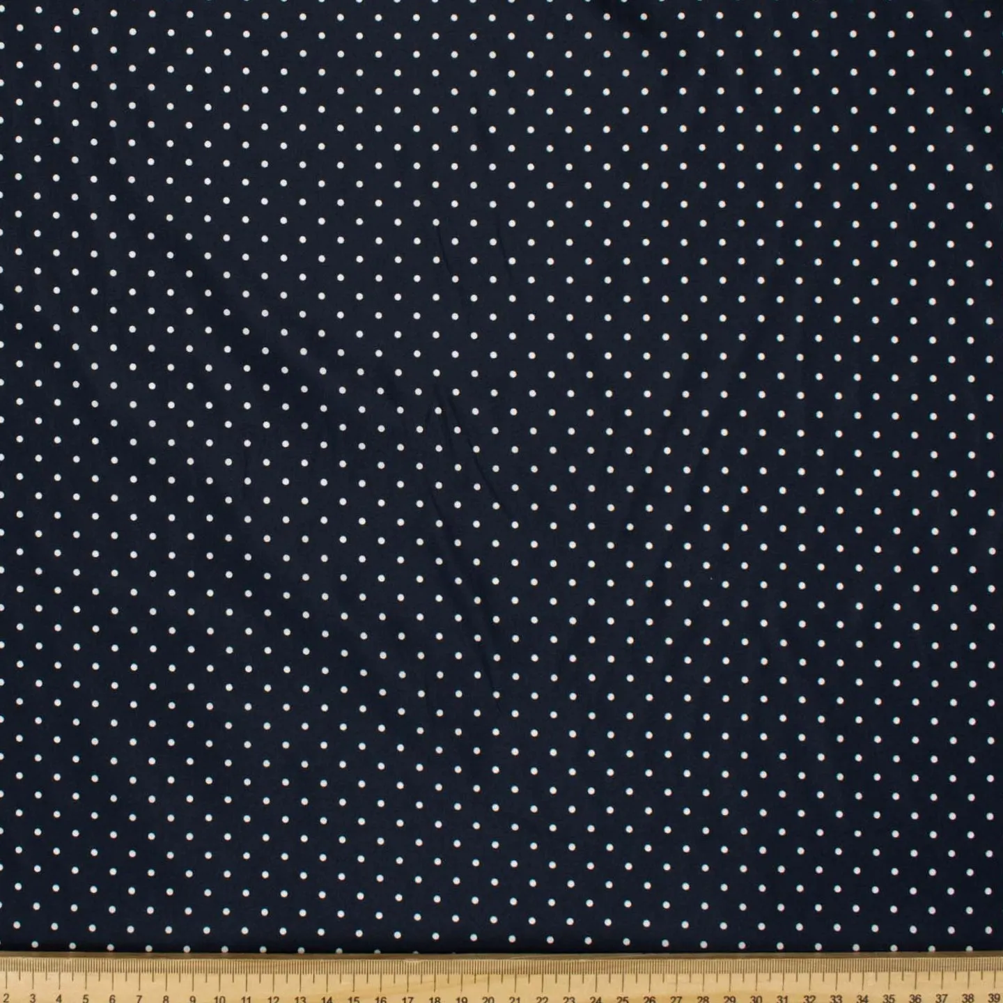 Printed Lining Design-46 Mini White Dots on Dark Navy