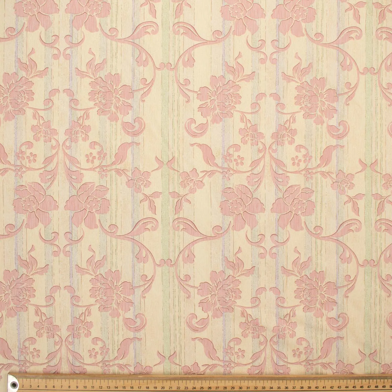 Printed Lining Floral Vines On Cream