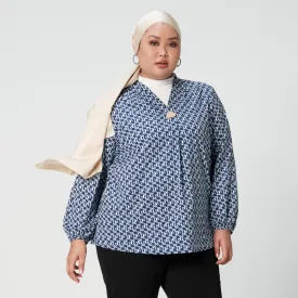 Printed V-Necked Top