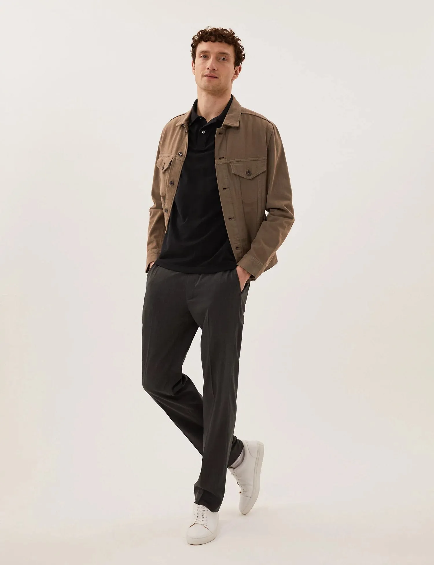 Pure Cotton Tipped Pique Polo Shirt