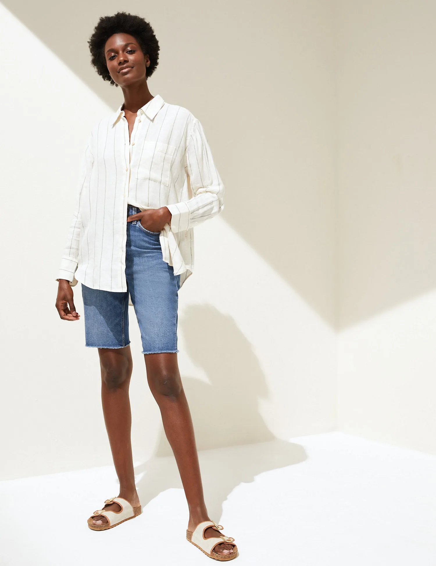 Pure Linen Oversized Shirt