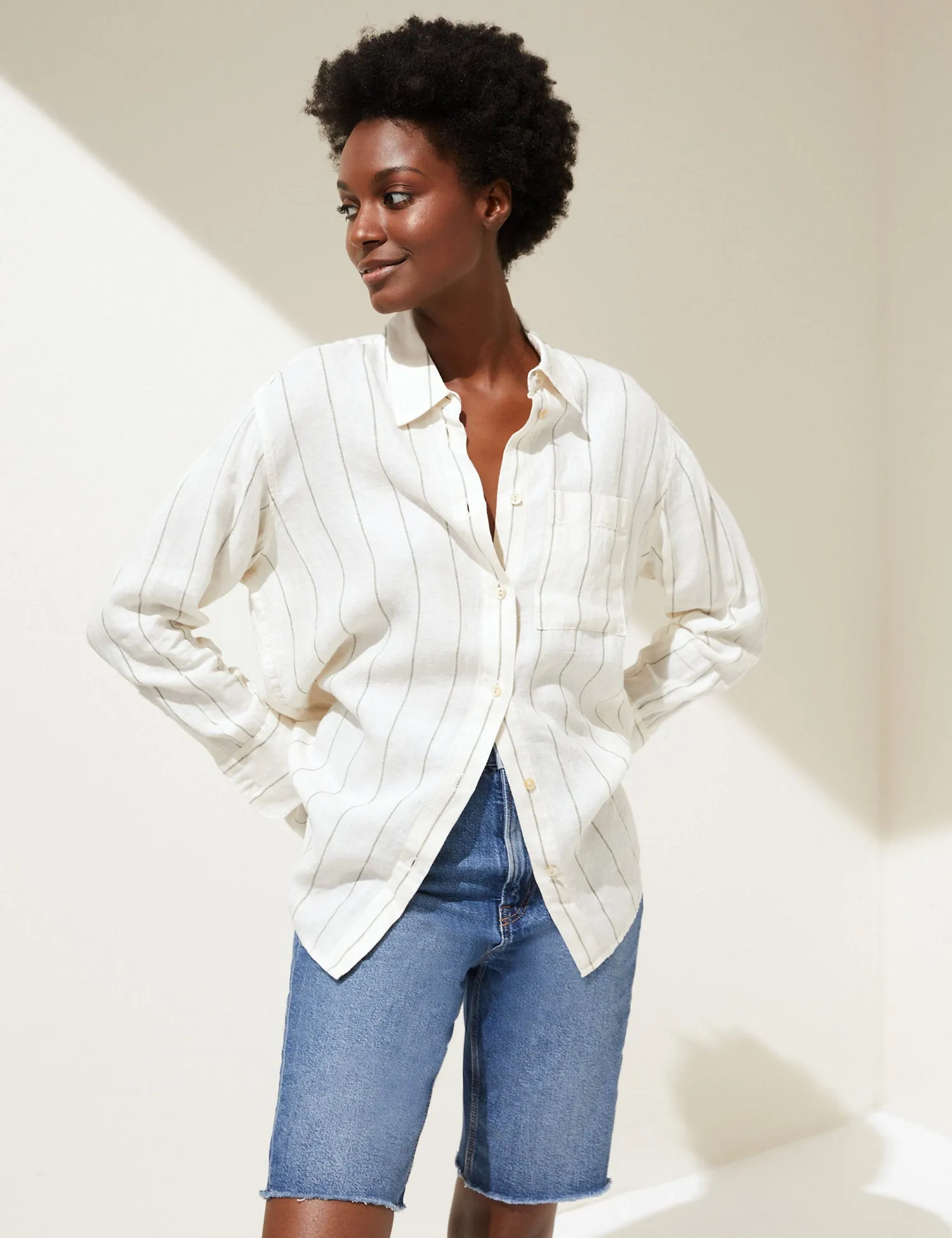 Pure Linen Oversized Shirt