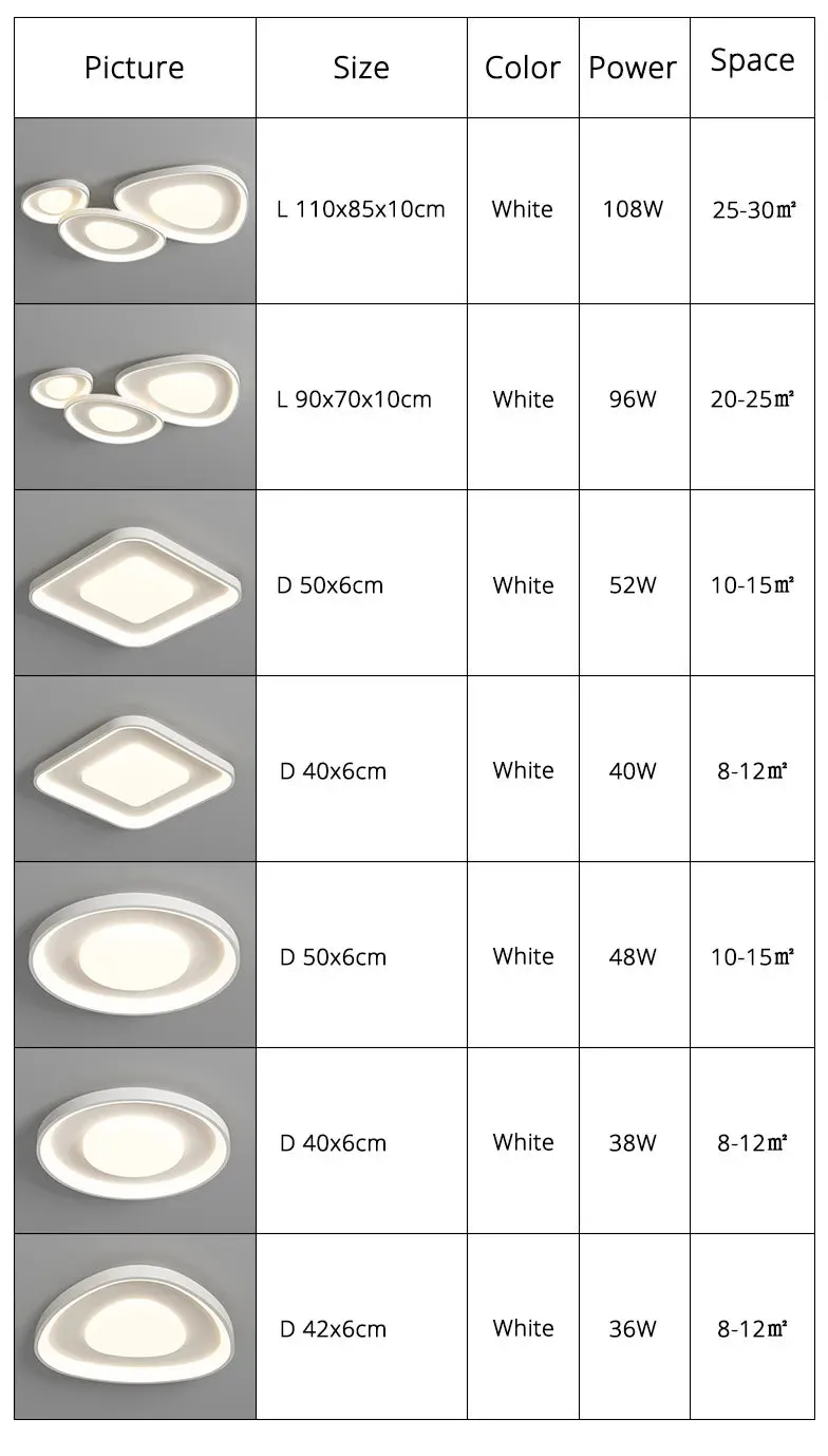 QIYI Sorie Nordic White LED Ceiling Chandelier