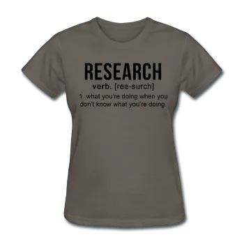 "Research" (black) - Women's T-Shirt