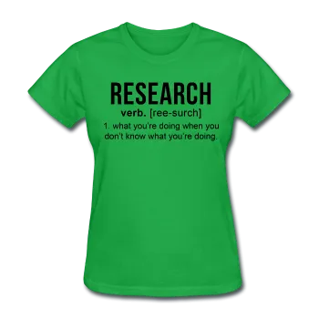"Research" (black) - Women's T-Shirt