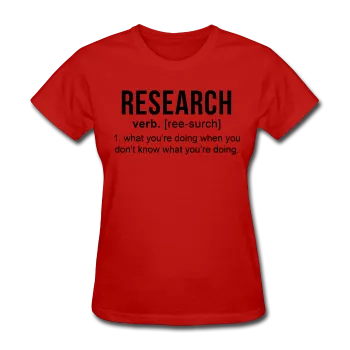 "Research" (black) - Women's T-Shirt