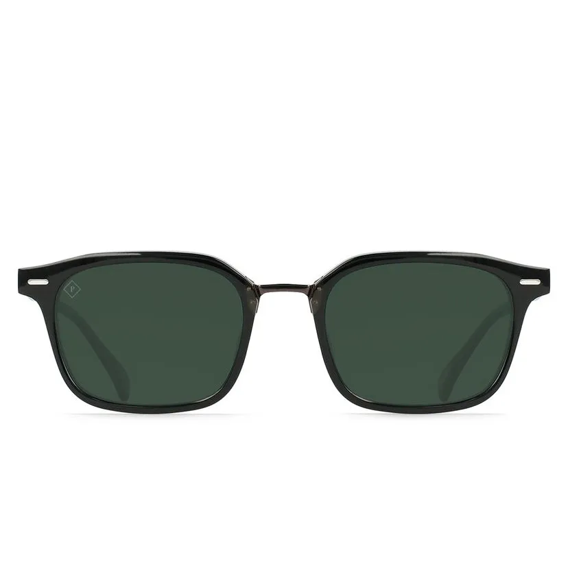 RAEN Bastien Polarized Sunglasses - Crystal Black/Green