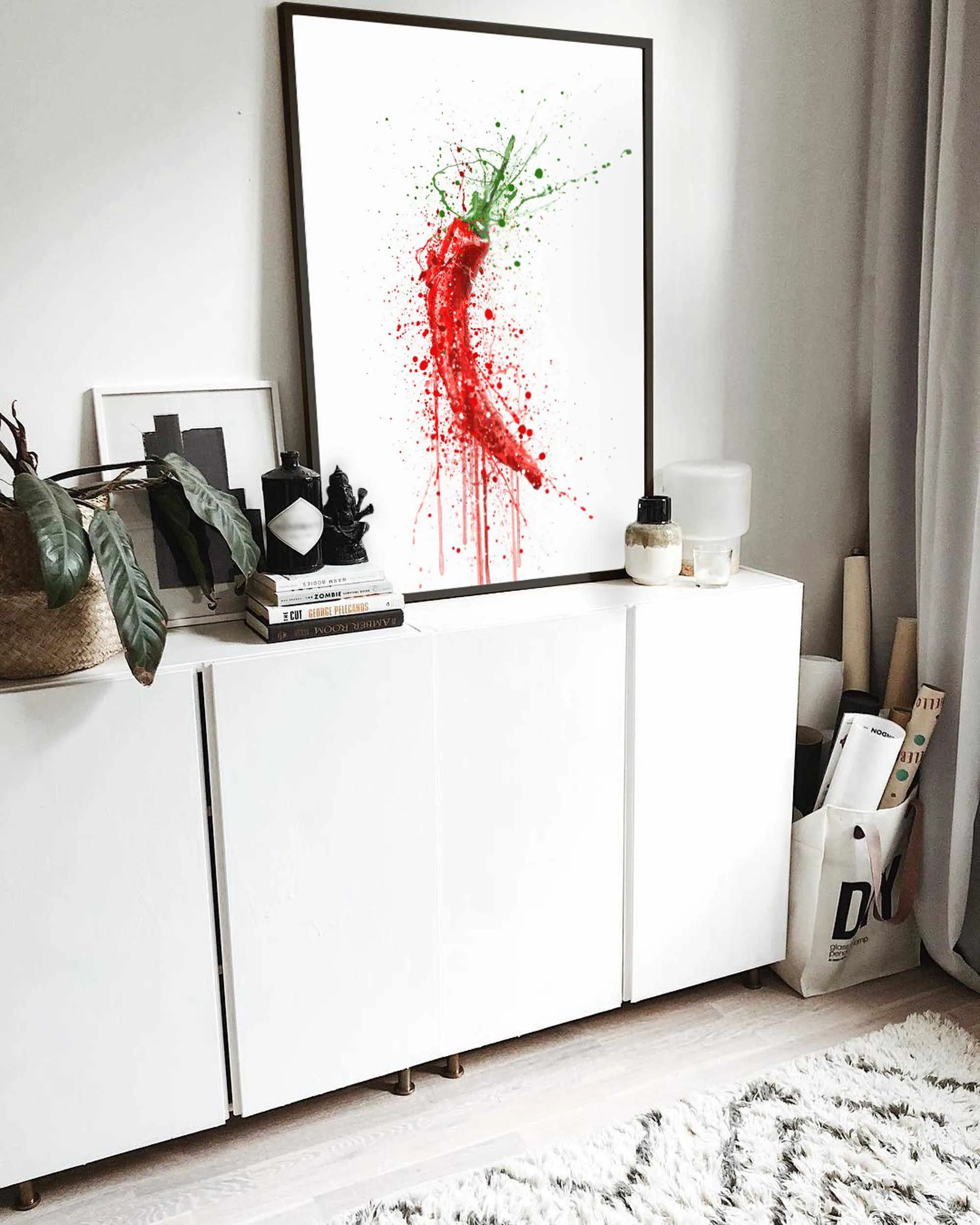 Red Chilli Vegetable Wall Art Print
