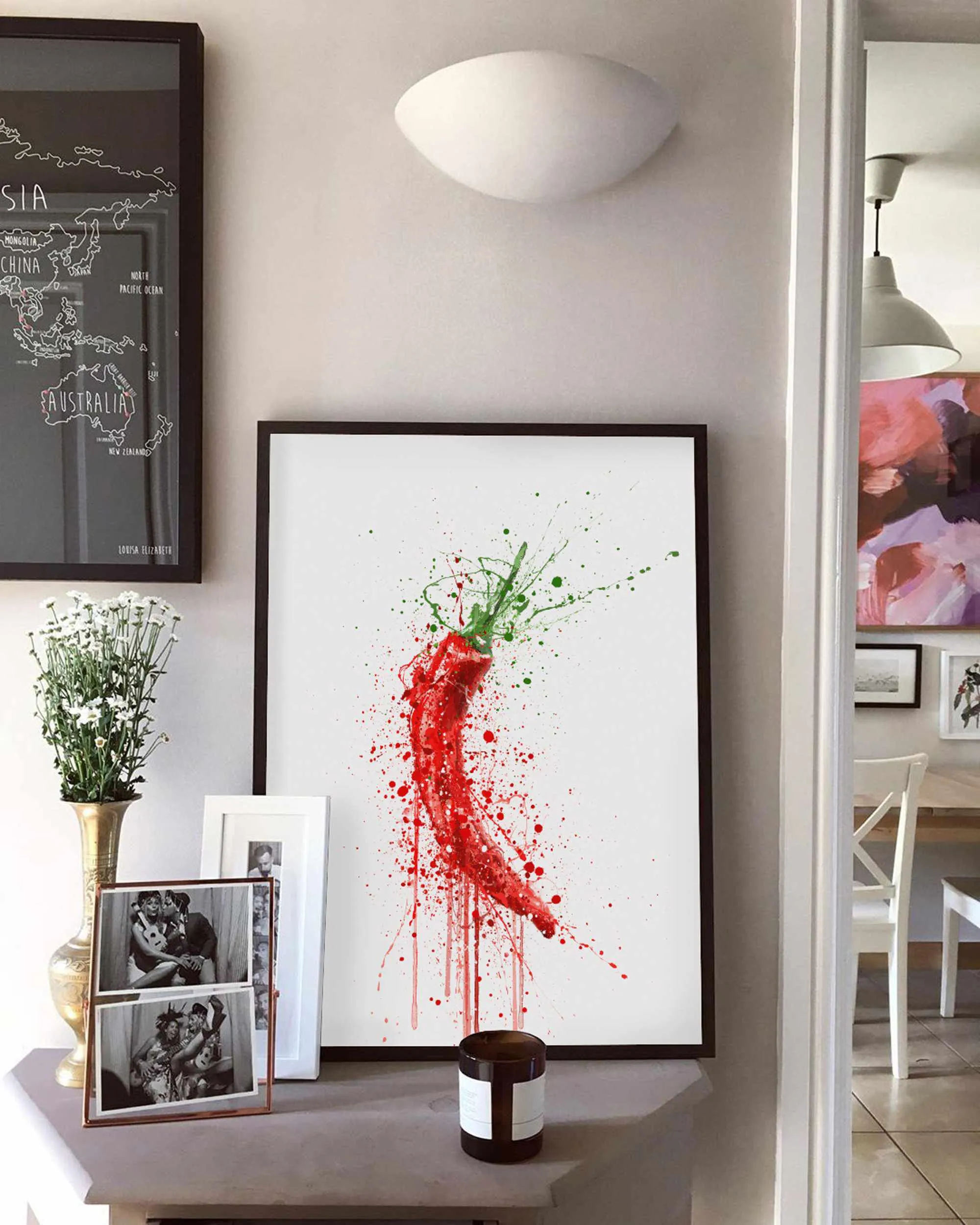 Red Chilli Vegetable Wall Art Print