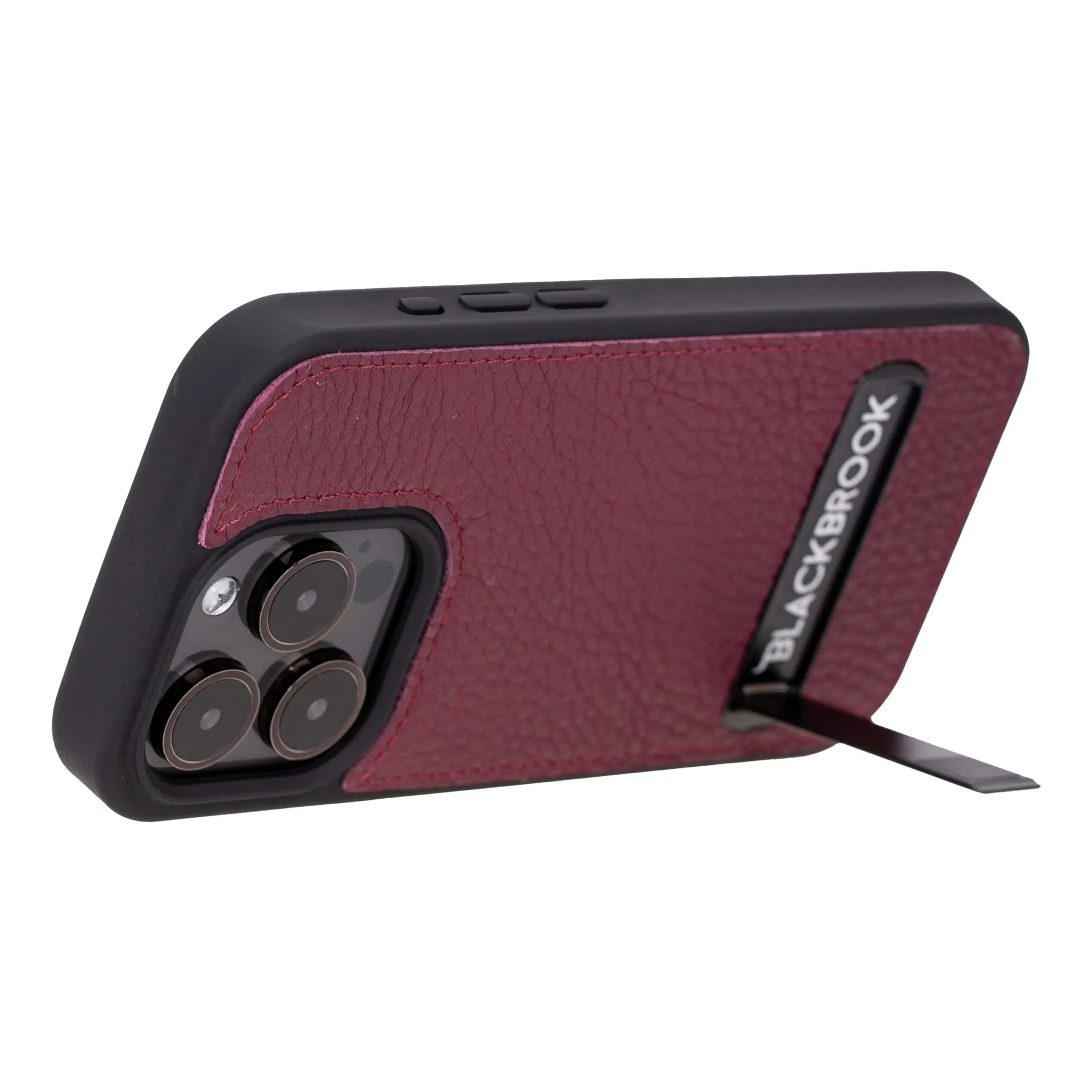 Reed iPhone 15 PRO Snap-On with Stand Case, Bordeaux