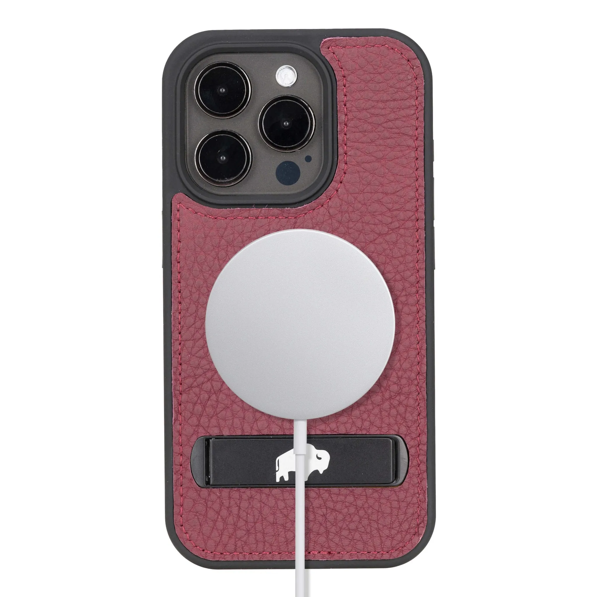 Reed iPhone 15 PRO Snap-On with Stand Case, Bordeaux